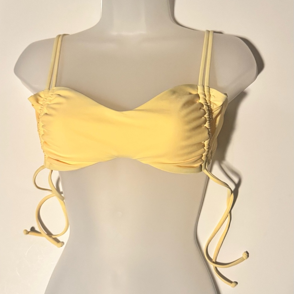 Wild Fable Sunny Bikini Top with Ruched Sides NWOT Size L